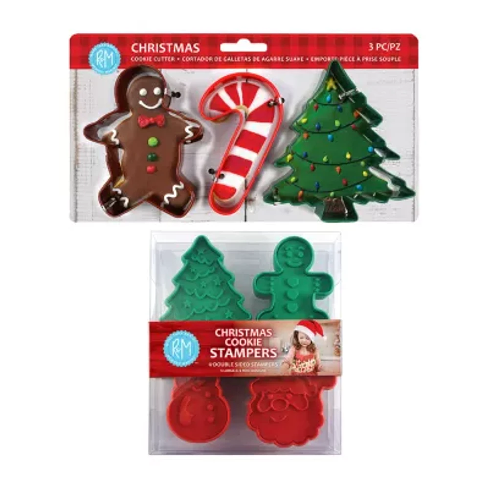 R&M International Llc Christmas 7-pc. Cookie Cutters and Stamper Bundle