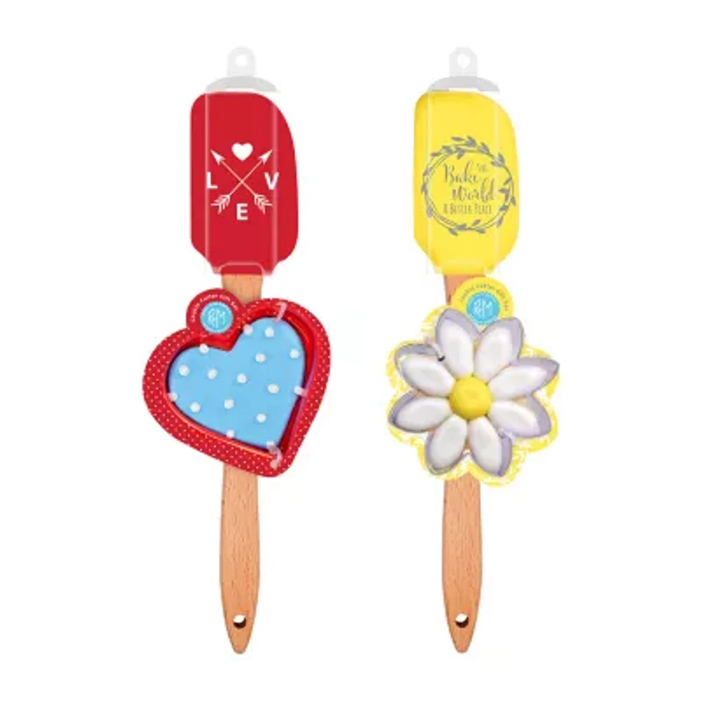 R&M International Llc Daisy and Heart 4-pc. Cookie Cutter and Spatula Bundle