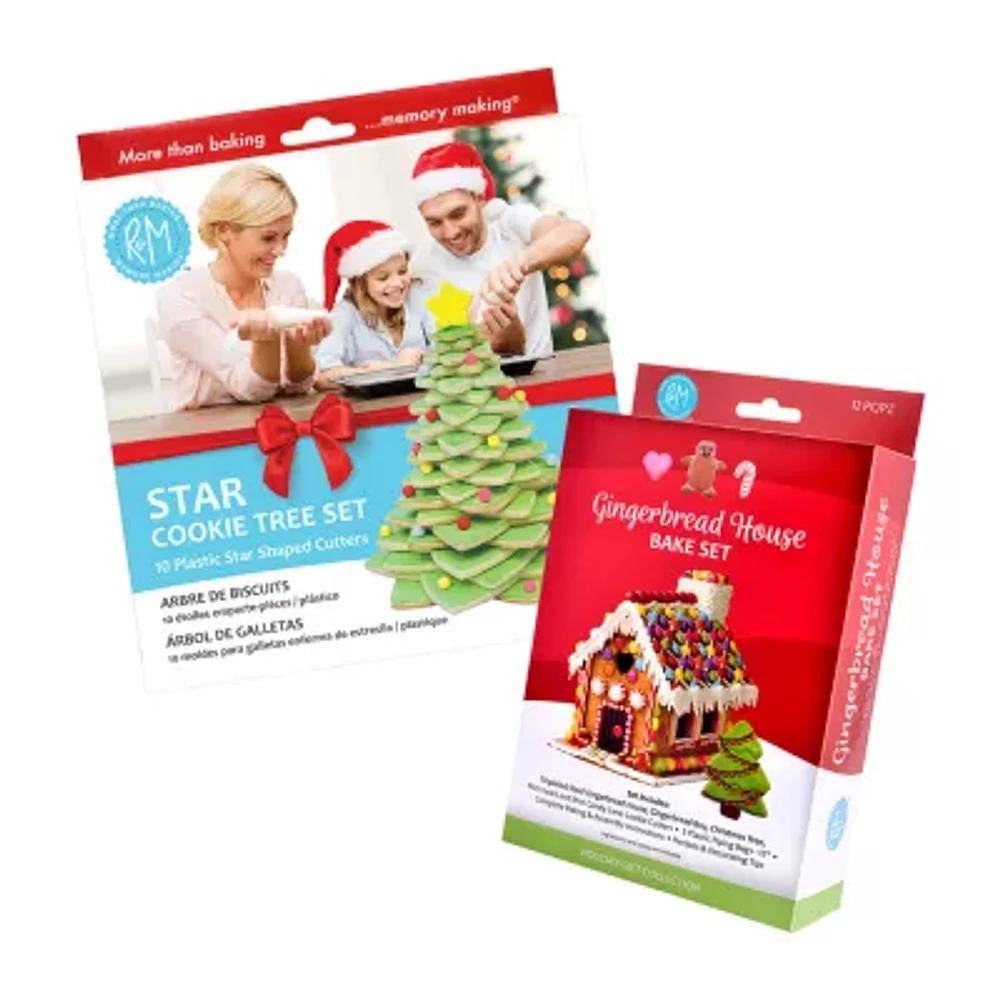 R&M International Llc Gingerbread House and Christmas Tree Cookie Bundle