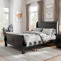 Burkhart Wood Sleigh Bed