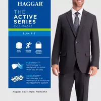 Haggar Active Series Mens Stretch Fabric Slim Fit Suit Jacket