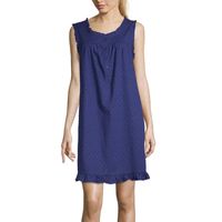 Adonna Ruffle Chemise Womens Sleeveless Scoop Neck Nightgown