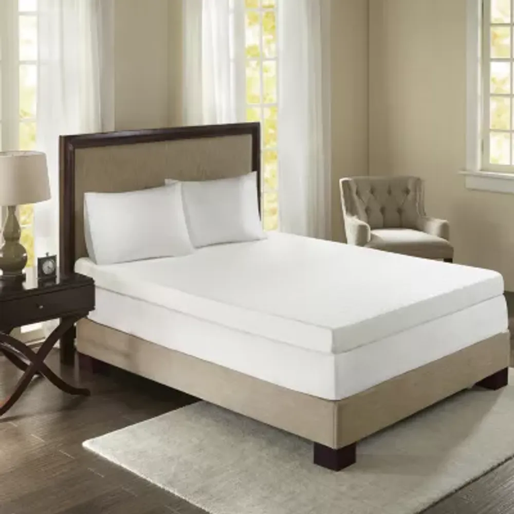 Sleep Philosophy 4" Gel Memory Foam with 3M Cover Mattress Topper
