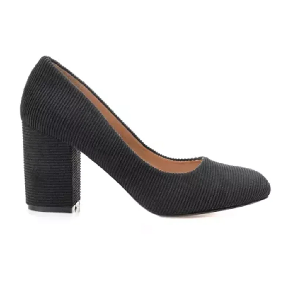 Journee Collection Womens Fai Block Heel Pumps