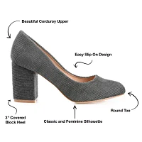 Journee Collection Womens Fai Closed Toe Block Heel Pumps