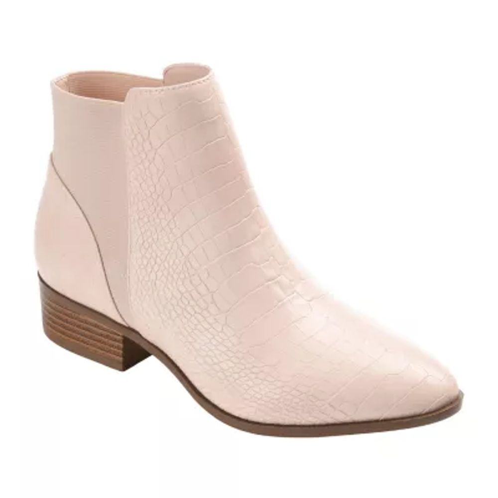 Journee Collection Womens Cerise Stacked Heel Booties