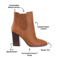 Journee Collection Womens Maxxie Stacked Heel Booties