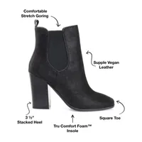 Journee Collection Womens Maxxie Stacked Heel Booties