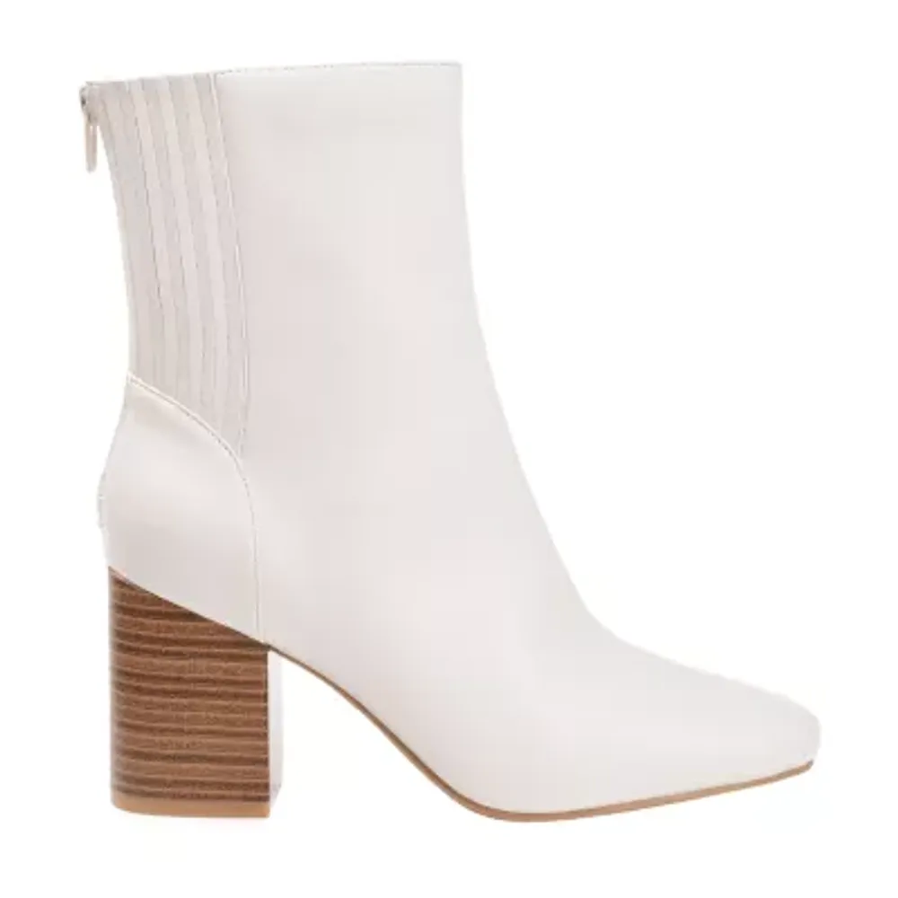 Journee Collection Womens Maize Stacked Heel Booties