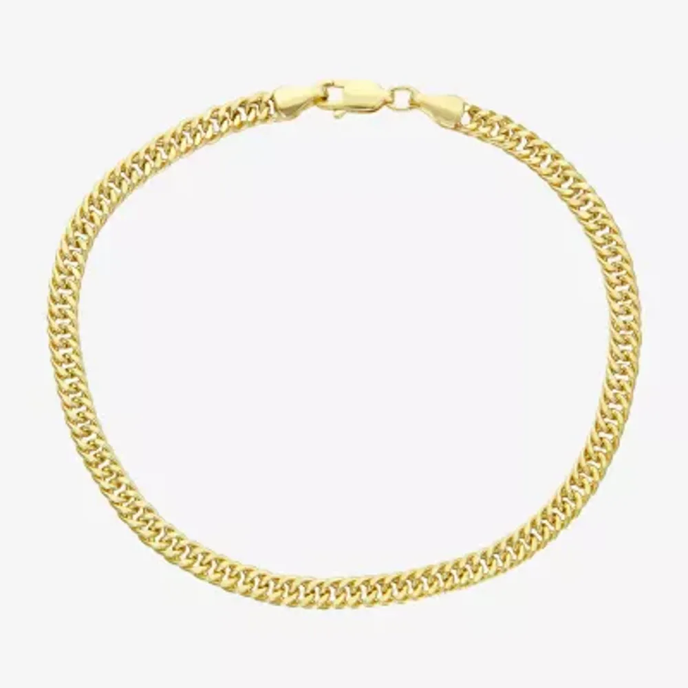 10K Gold 8-8.5 Inch Hollow Cuban Chain Bracelet