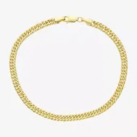 10K Gold 8-8.5 Inch Hollow Cuban Chain Bracelet