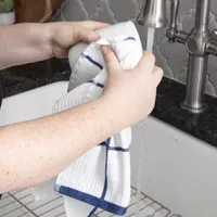 T-Fal Solid & Check Parquet -pc. Kitchen Towel