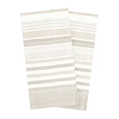 T-Fal Dual Terry Stripe Toast 2-pc. Kitchen Towel