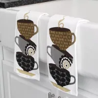 T-Fal Print Dual Coffee Cups 2-pc. Kitchen Towel