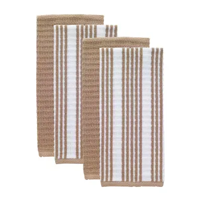 T-Fal Solid And Stripe Waffle 4-pc. Kitchen Towel