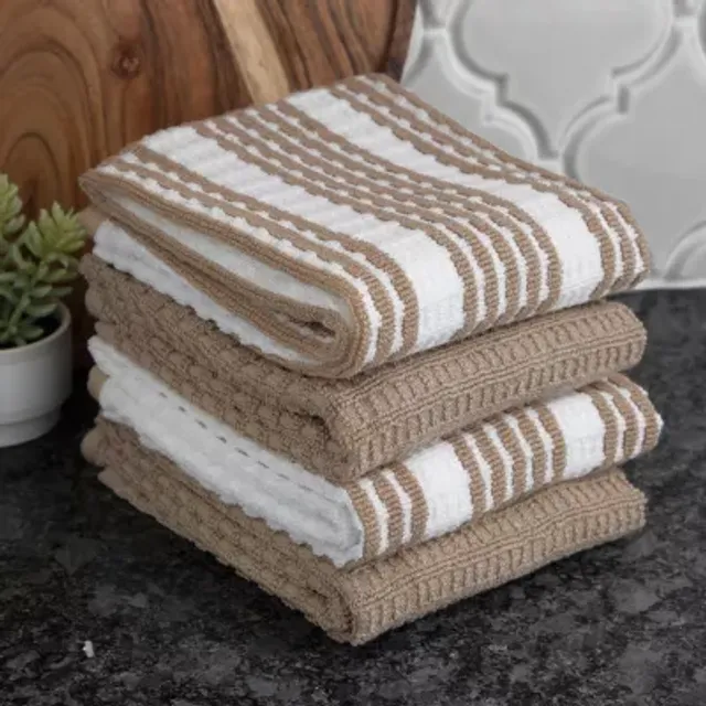 Cooks Striped Dual Purpose 4-Pc. Kitchen Towel - JCPenney