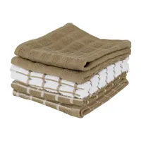 Ritz Terry Check Dc Mocha 6-pc. Dish Cloths