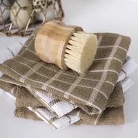 Ritz Terry Check Dc Mocha 6-pc. Dish Cloths