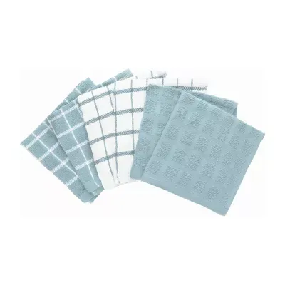 Ritz Terry Check Dc Dew 6-pc. Dish Cloths