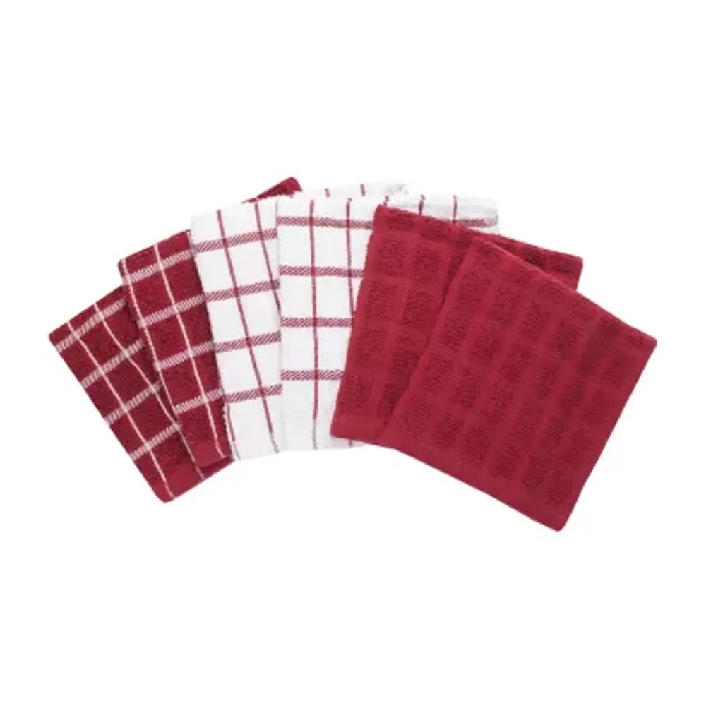 Ritz Terry Check Dc Paprika 6-pc. Dish Cloths