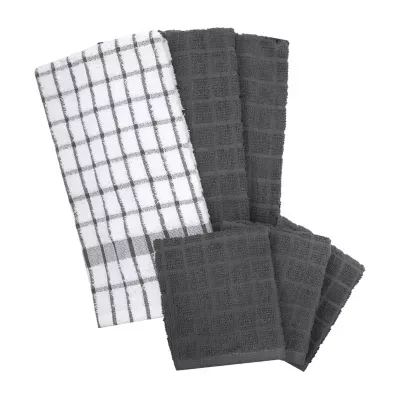 Ritz Terry Dc Set Graphite 6-pc. Towels + Dish Cloths