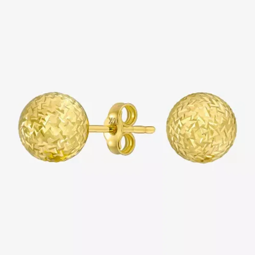 14K Gold 7mm Ball Stud Earrings