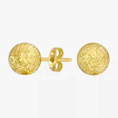 14K Gold 7mm Ball Stud Earrings