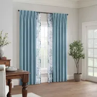 Waverly Serendipity -Pleat Light-Filtering Pinch Pleat Single Curtain Panel