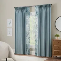 Waverly Serendipity -Pleat Light-Filtering Pinch Pleat Single Curtain Panel