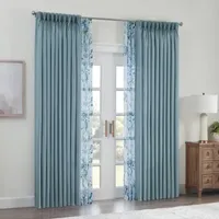 Waverly Serendipity -Pleat Light-Filtering Pinch Pleat Single Curtain Panel