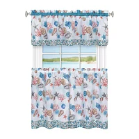 Achim Coastal 3-pc. Rod Pocket Kitchen Curtain Window Set