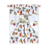 Achim Ambrosia 3-pc. Rod Pocket Kitchen Curtains & Drapes Window Sets