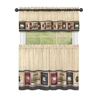 Achim Cozy Cafe 3-pc. Rod Pocket Kitchen Curtains & Drapes Window Sets