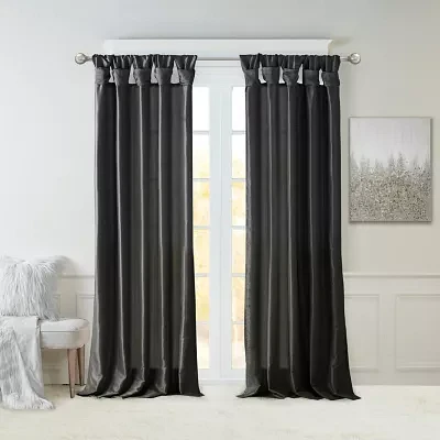 Madison Park Natalie Twisted Tab Top Light-Filtering Single Curtain Panels