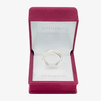 Sparkle Allure Simulated Pearl Pure Silver Over Brass Band