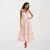 Trixxi Womens Floral Maxi Dress Juniors