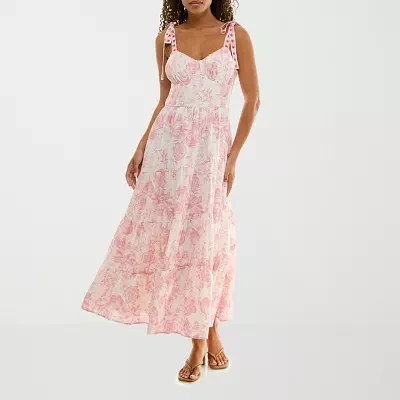 Trixxi Womens Floral A-Line Dress Juniors