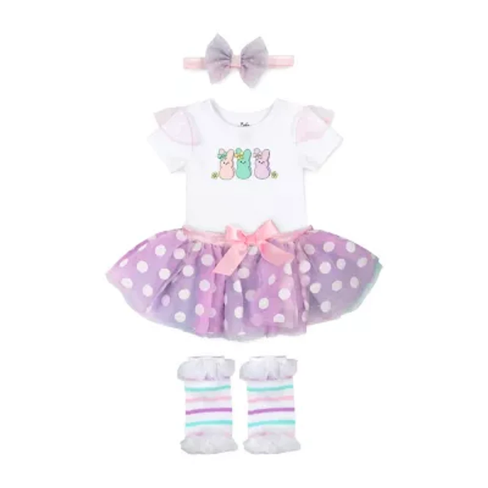 Baby Essentials Easter Girls 4-pc. Clothing Set