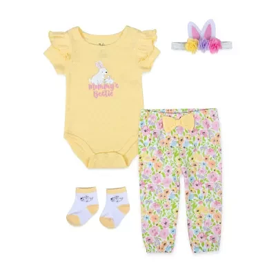 Baby Essentials Girls 4-pc. Clothing Set