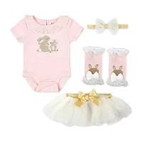 Baby Essentials Girls 4-pc. Clothing Set