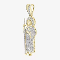 St.Jude" Mens 1/ CT. T.W. Natural White Diamond 10K Gold Pendants