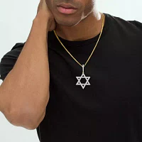 "Star Of David" Mens 3/4 CT. T.W. Natural White Diamond 10K Gold Star Pendants