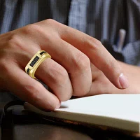 Mens 1/ CT. T.W. Natural Black Diamond 10K Gold Fashion Ring