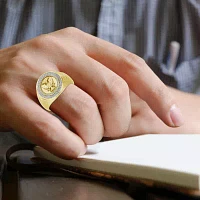 "Double Headed Eagle" Mens 1/2 CT. T.W. Natural White Diamond 10K Gold Fashion Ring