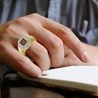 Mens / CT. T.W. Natural Brown Diamond 10K Gold Fashion Ring