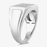 Mens / CT. T.W. Lab Grown White Diamond Sterling Silver Cluster Fashion Ring