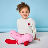 Okie Dokie Toddler & Little Girls Crew Neck Long Sleeve Fleece Sweatshirt