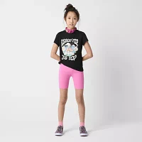 Thereabouts Little & Big Girls Round Neck Short Sleeve Graphic T-Shirt