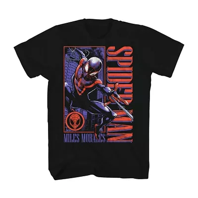 Mens Short Sleeve Miles Morales Graphic T-Shirt