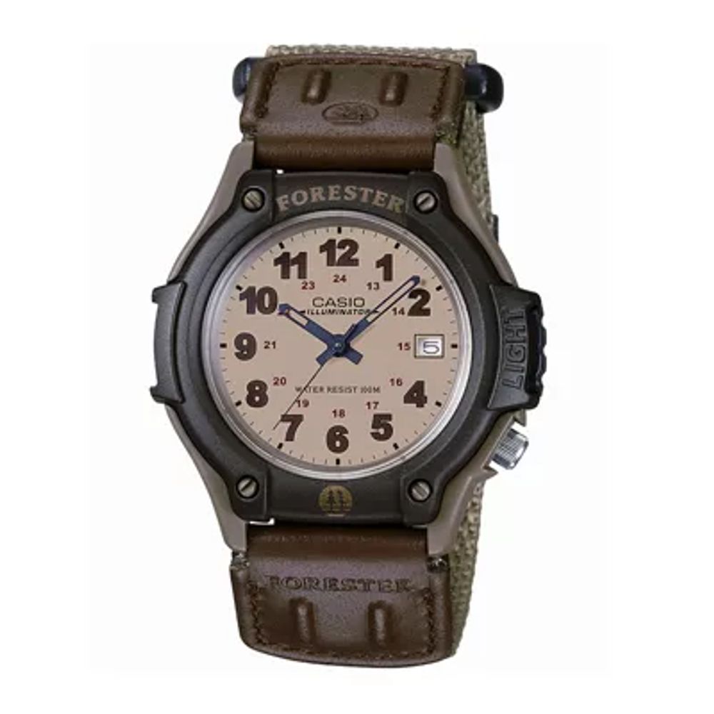 Casio® Forester Mens Brown Nylon Strap Sport Watch